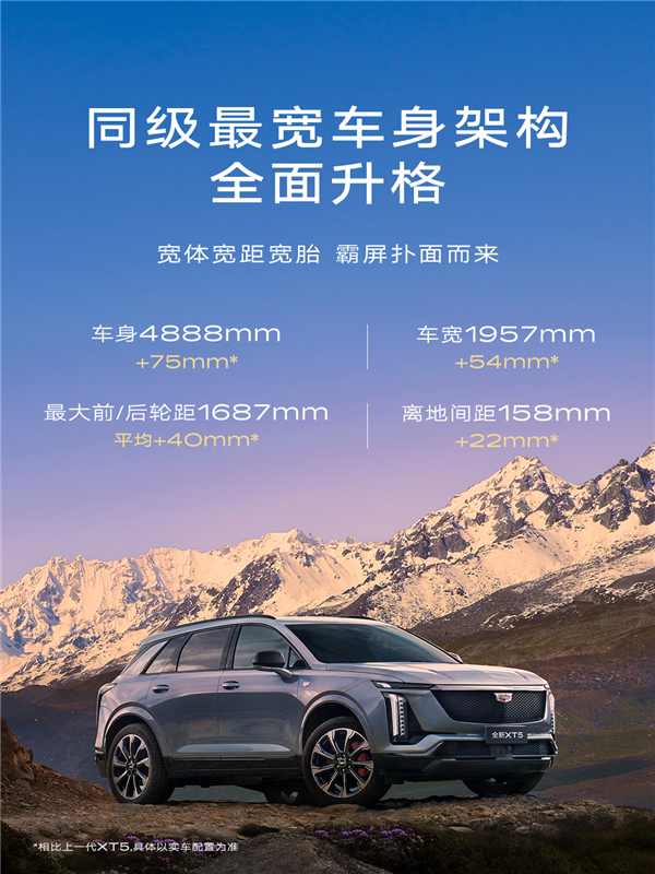 欧陆平台官方：更长更宽更高！全新一代凯迪拉克XT5实车亮相成都车展